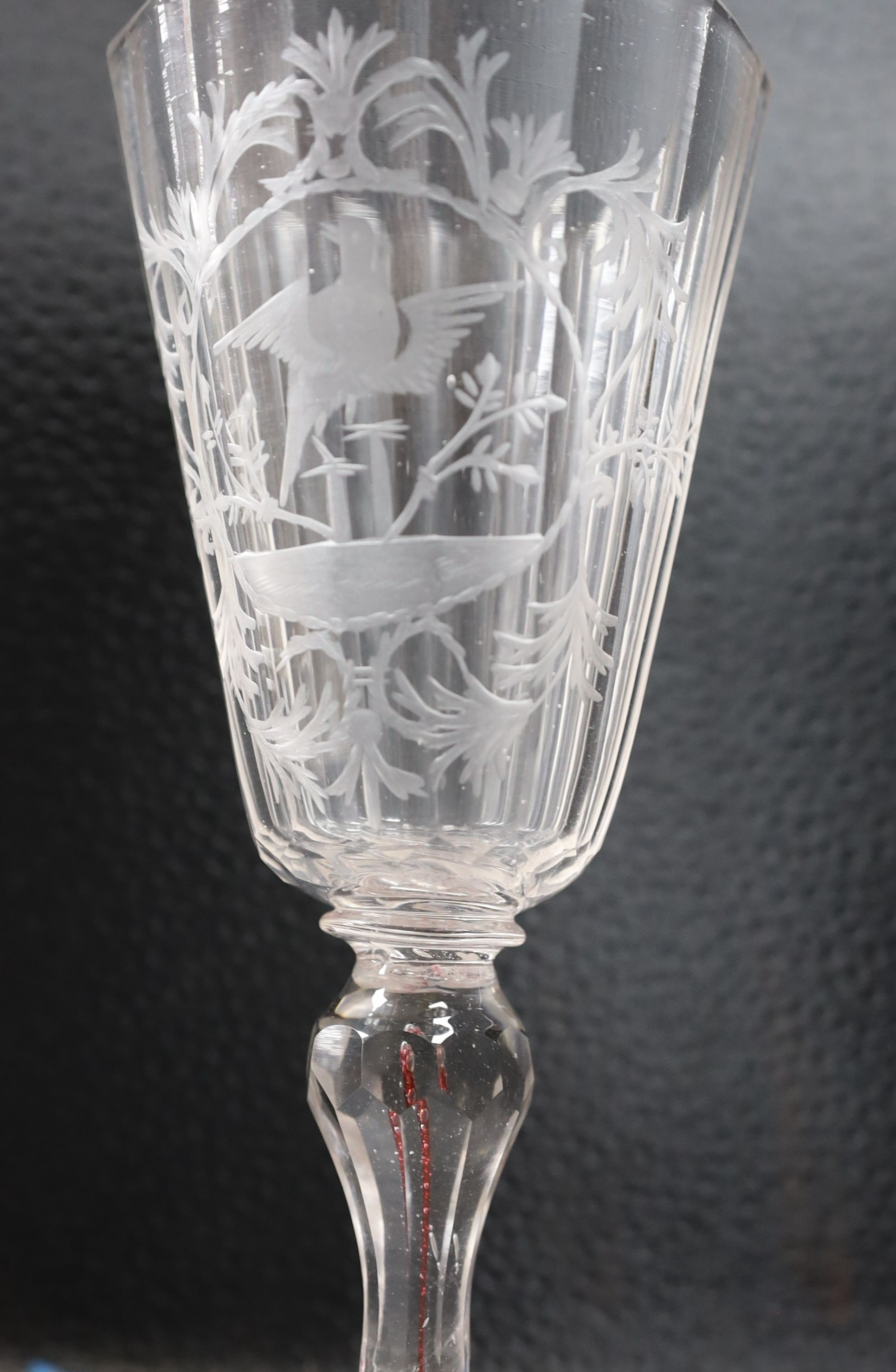 Three 18th/19th century Continental drinking glasses - tallest 20cm